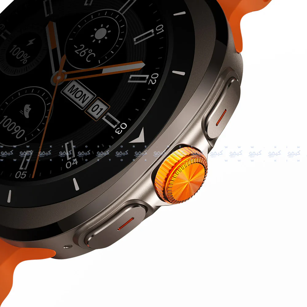 Joyroom Venture Series JR-FV2 Smart Watch Silver Case With Vitality Orange Strap & Extra White Strap - Image 5