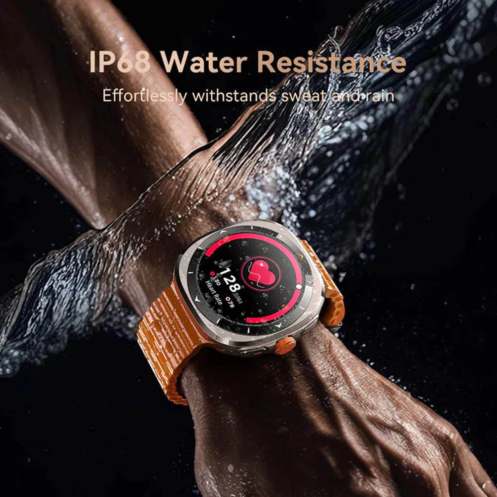 Joyroom Venture Series JR-FV2 Smart Watch Silver Case With Vitality Orange Strap & Extra White Strap - Image 7