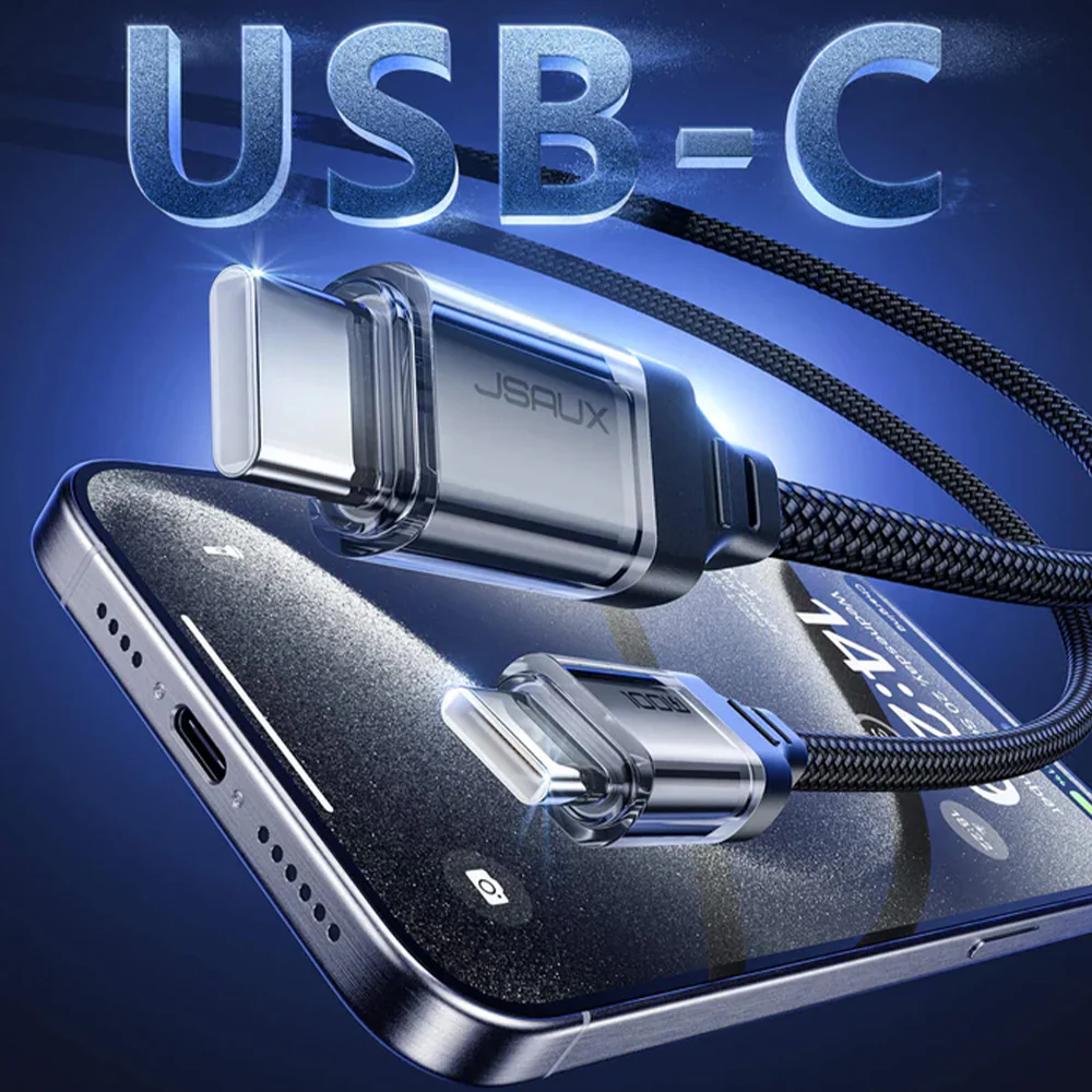 Jsaux CC0057 Type-C To Type-C Cable 100W Fast Charging 2m - Black - Image 5