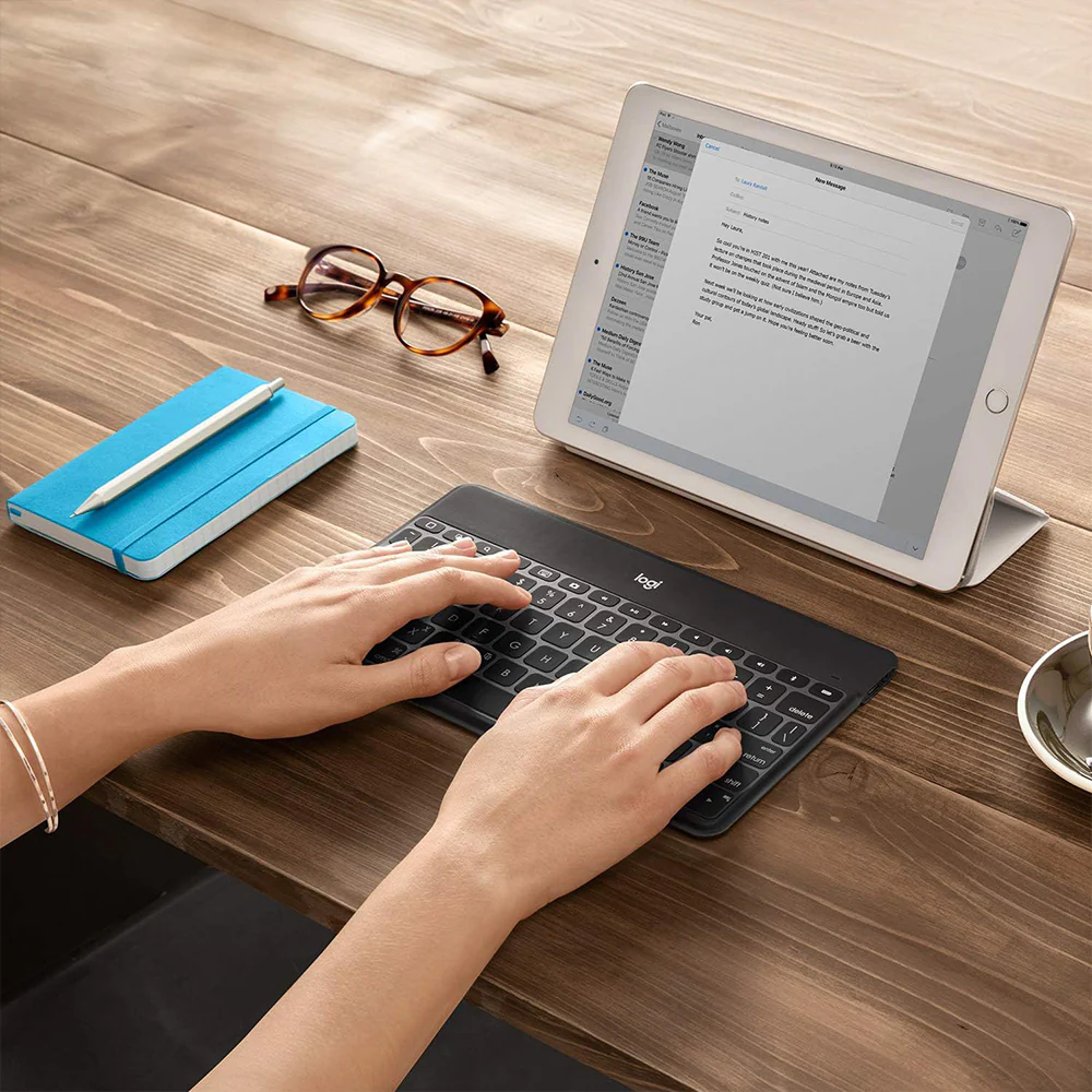 Logitech Keys To Go Slim Rechargeable Dual Mode Bluetooth Wireless Keyboard English - Image 11