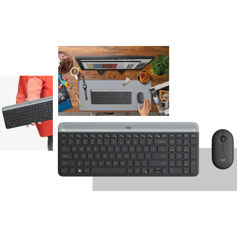 Logitech MK470 Slim Wireless Keyboard + Mouse Combo English & Arabic - Image 6