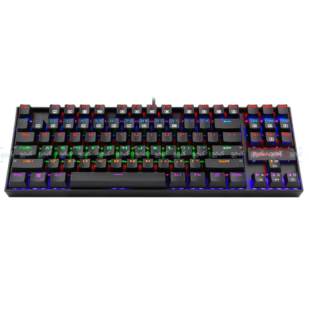 Redragon Kumara K552-KB Blue Switch Wired Rainbow Gaming Keyboard English & Arabic - Image 2