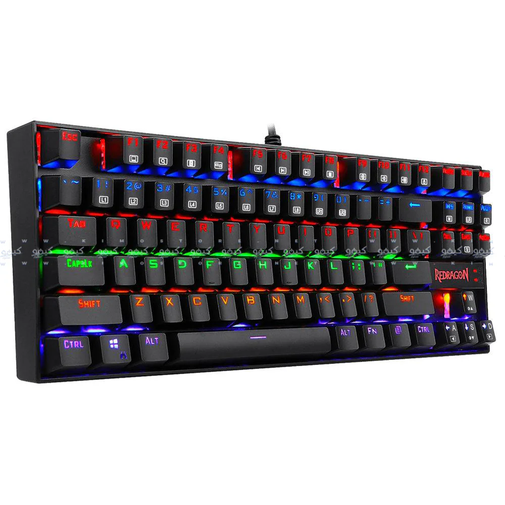 Redragon Kumara K552-KB Blue Switch Wired Rainbow Gaming Keyboard English & Arabic - Image 3