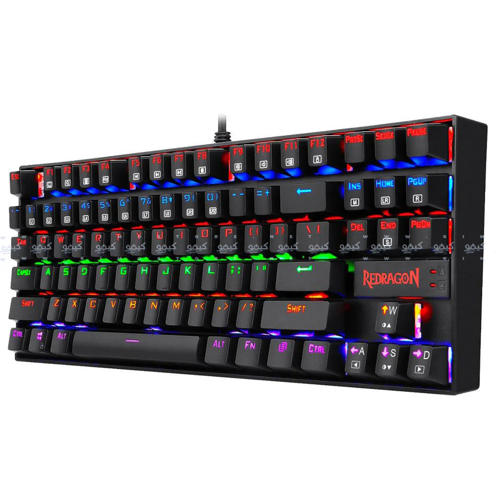 Redragon Kumara K552-KB Blue Switch Wired Rainbow Gaming Keyboard English & Arabic - Image 4
