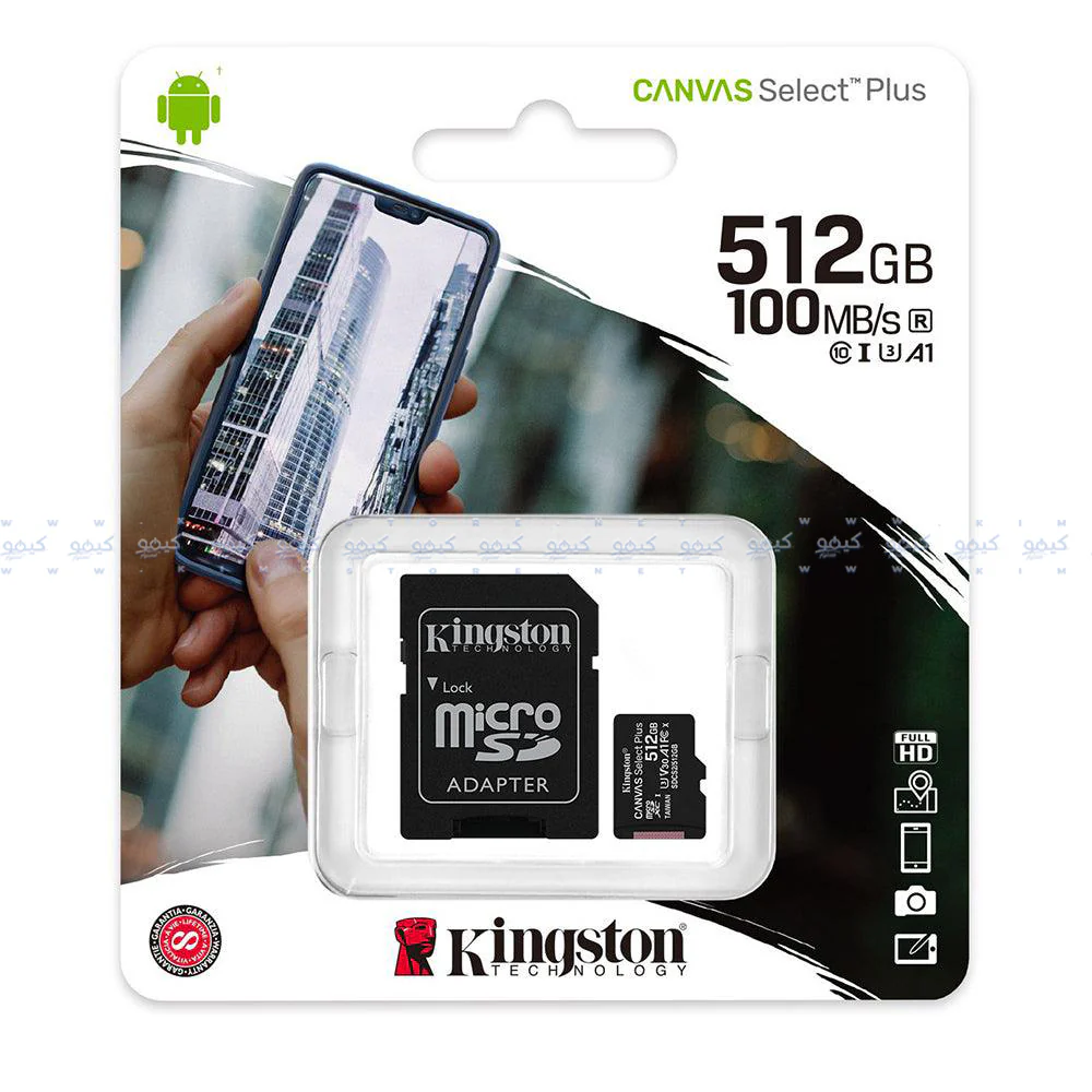 Kingston Canvas Select Plus 512GB Class 10 Micro SD Memory Card - Image 3