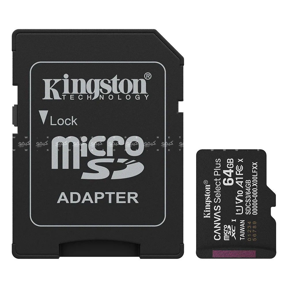 Kingston Canvas Select Plus SDCS3 64GB Class 10 Micro SD Memory Card
