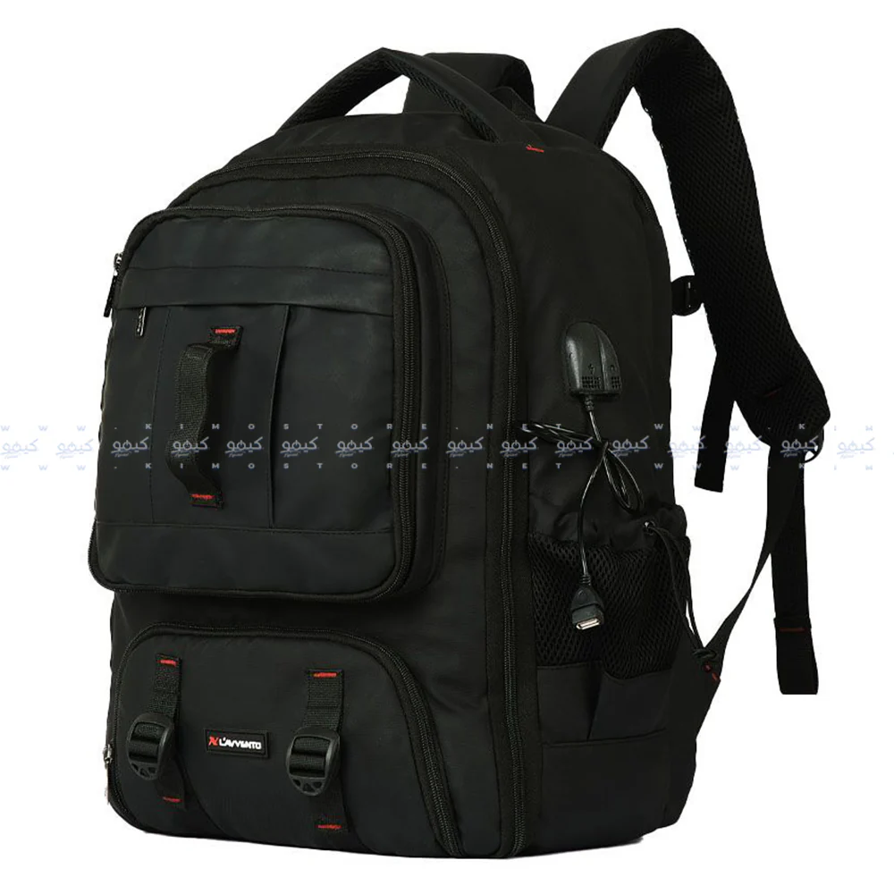 Lavvento BG841 15.6 Inch Laptop Backpack - Black - Image 2