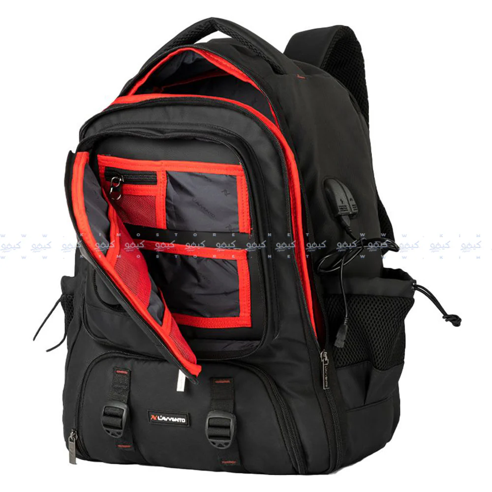 Lavvento BG841 15.6 Inch Laptop Backpack - Black - Image 4
