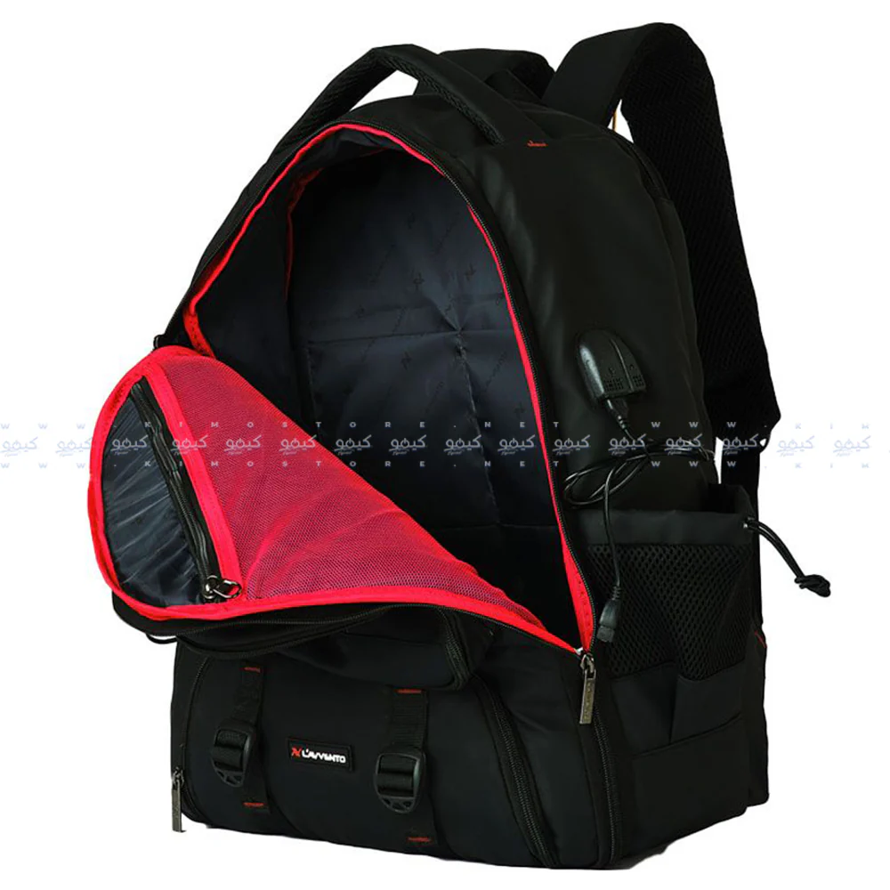 Lavvento BG841 15.6 Inch Laptop Backpack - Black - Image 5