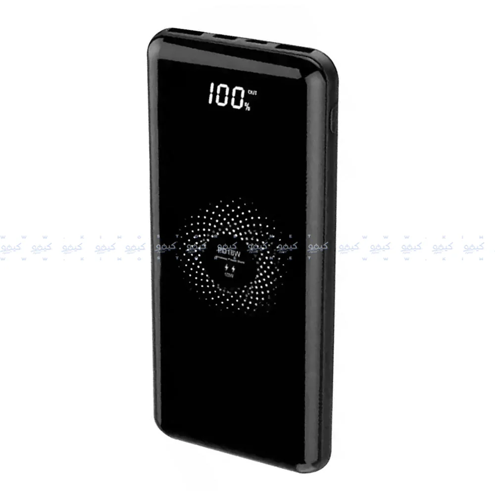 Lavvento MP125 QI Wireless Power Bank 2x USB + Micro + Type-C 22.5W Fast Charging 10000mAh - Black