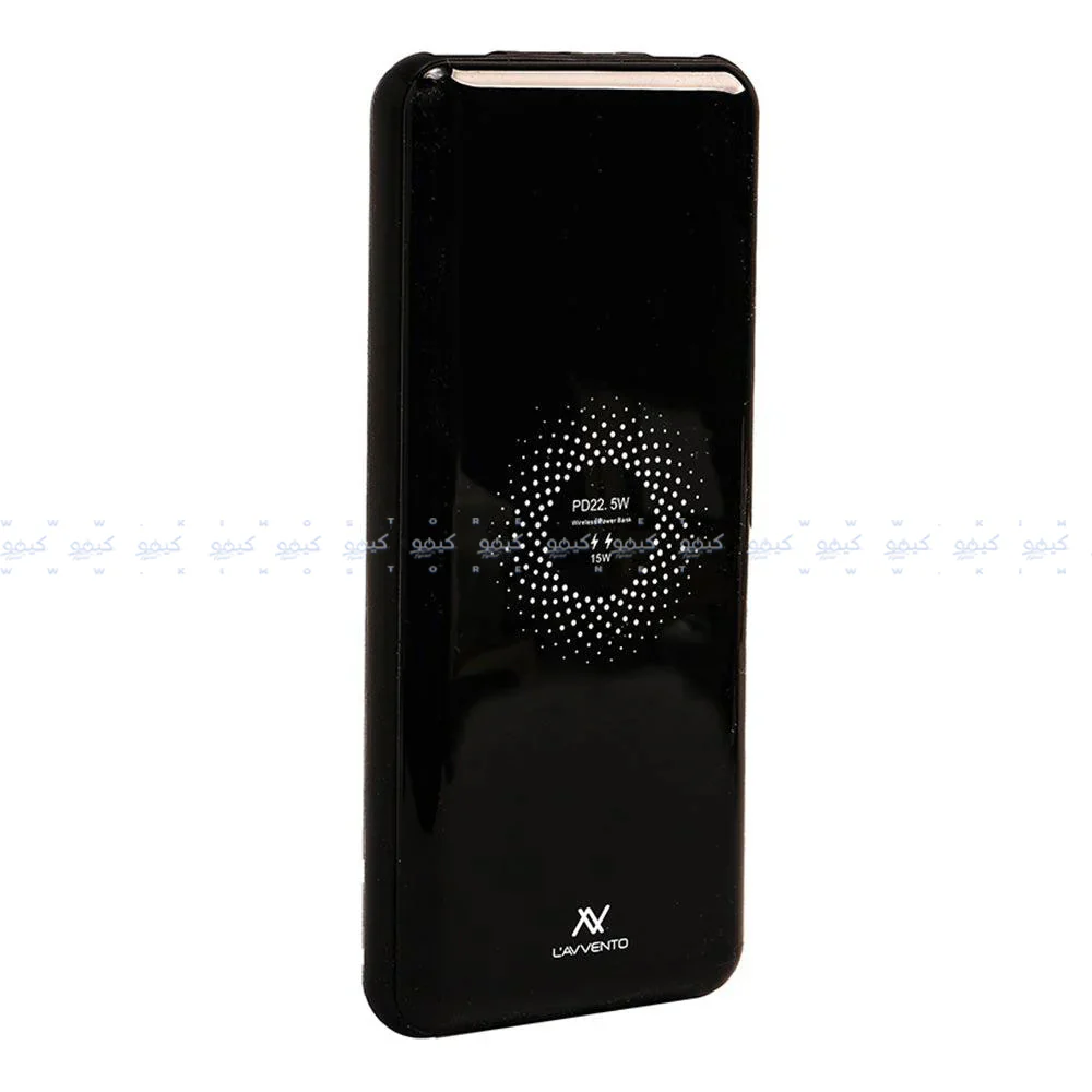 Lavvento MP125 QI Wireless Power Bank 2x USB + Micro + Type-C 22.5W Fast Charging 10000mAh - Black - Image 3