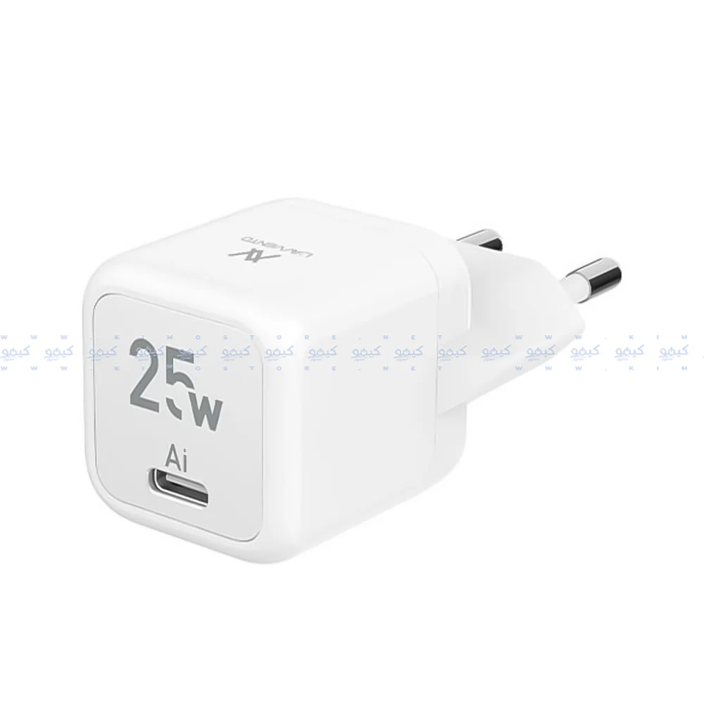 Lavvento MP535 Mini GaN Wall Charger Type-C + Type-C Cable 25W Fast Charging - White - Image 5