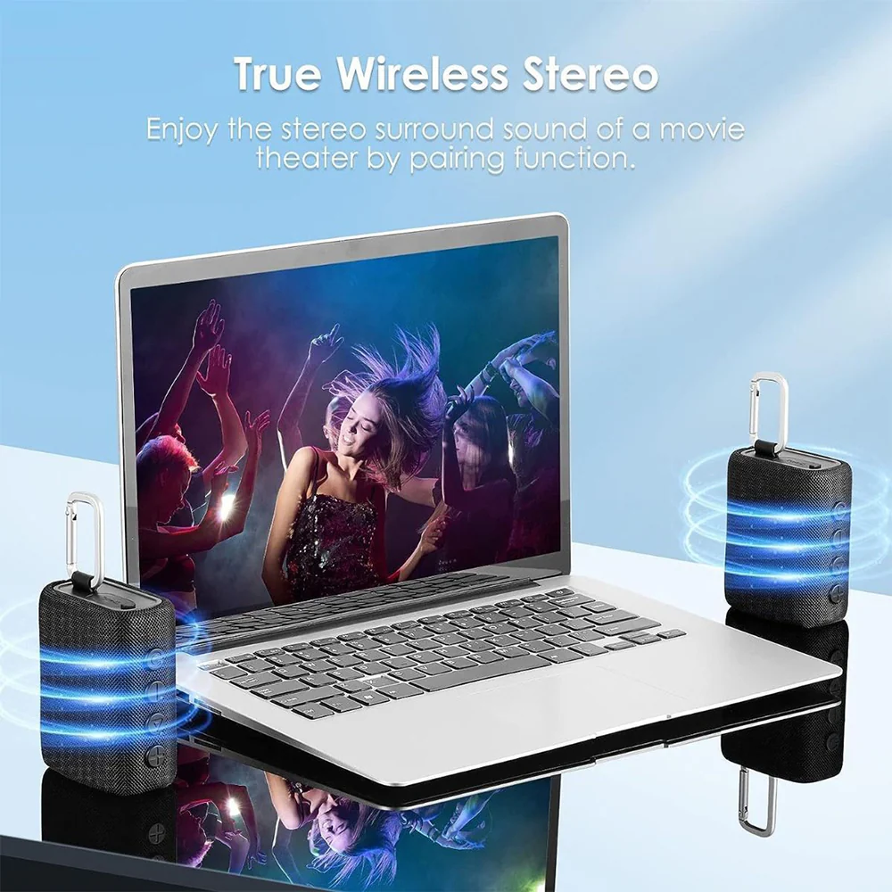 Lavvento SP31B Portable Bluetooth Speaker - Black - Image 8