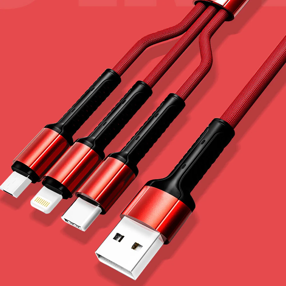 Ldnio LC93 USB To Type-C + Micro + Lightning 3in1 Cable 3.4A Fast Charging 1.2m - Image 5