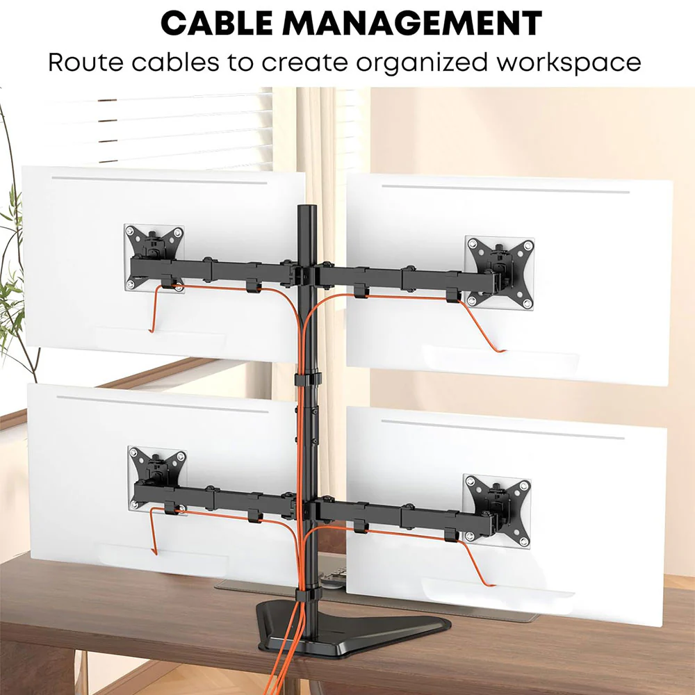 LDT91-T048 Quad Arm Full Motion Monitor Stand - Image 3