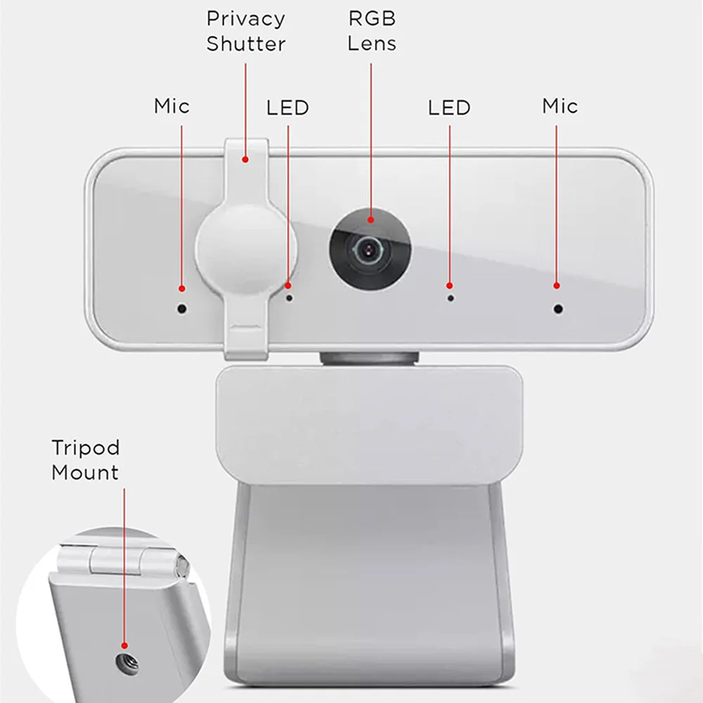 Lenovo 300 FHD Webcam - Cloud Grey - Image 7
