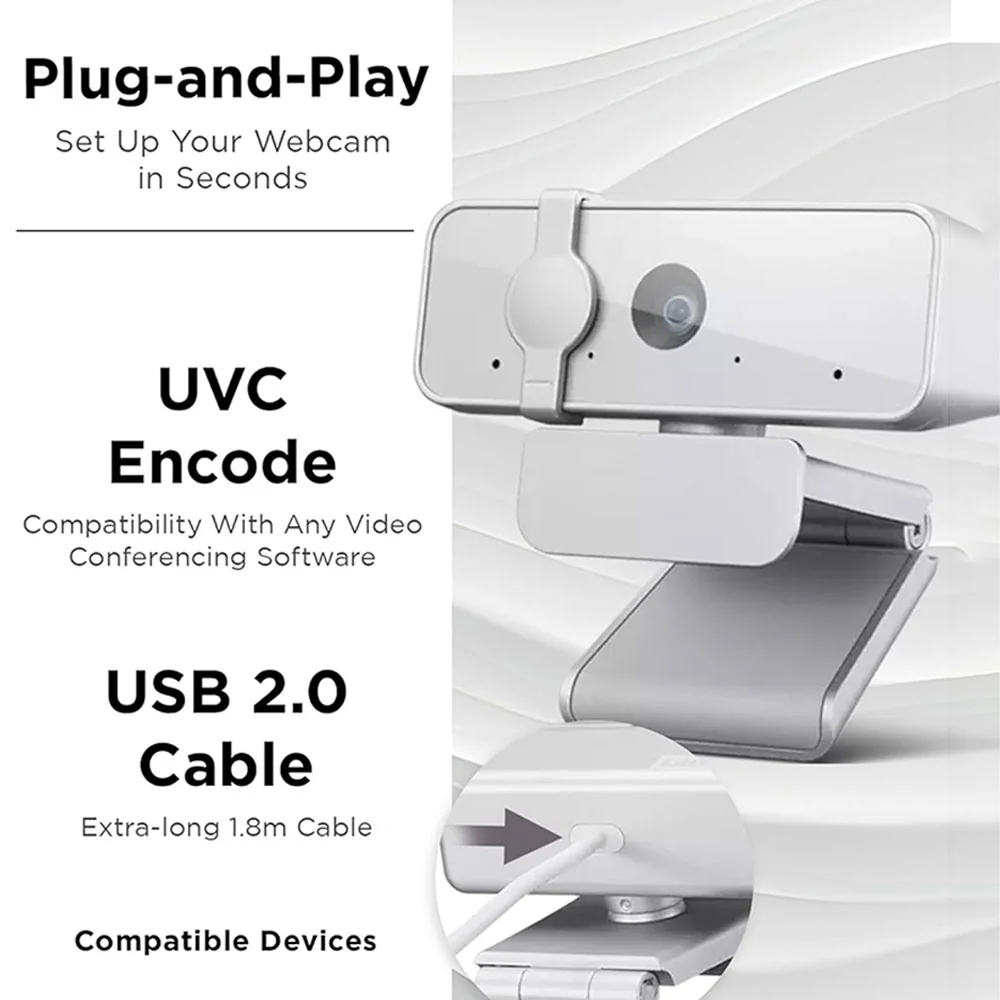 Lenovo 300 FHD Webcam - Cloud Grey - Image 8