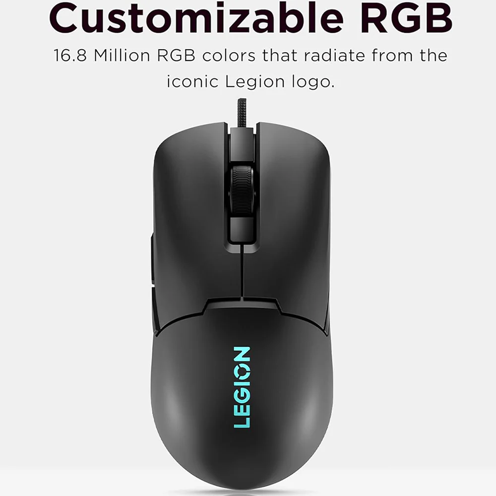 Lenovo Legion M300s Wired RGB Gaming Mouse 8000Dpi - Shadow Black - Image 10