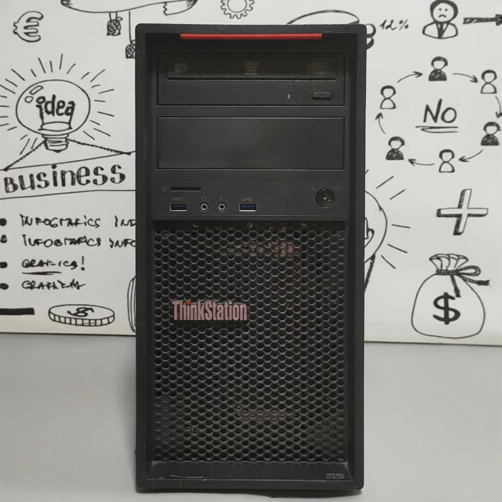 Lenovo ThinkStation P310 Tower PC (Intel Xeon E3-1245 V5 - 8GB DDR4 - No Hard - Intel HD Graphics) Original Used - Image 2
