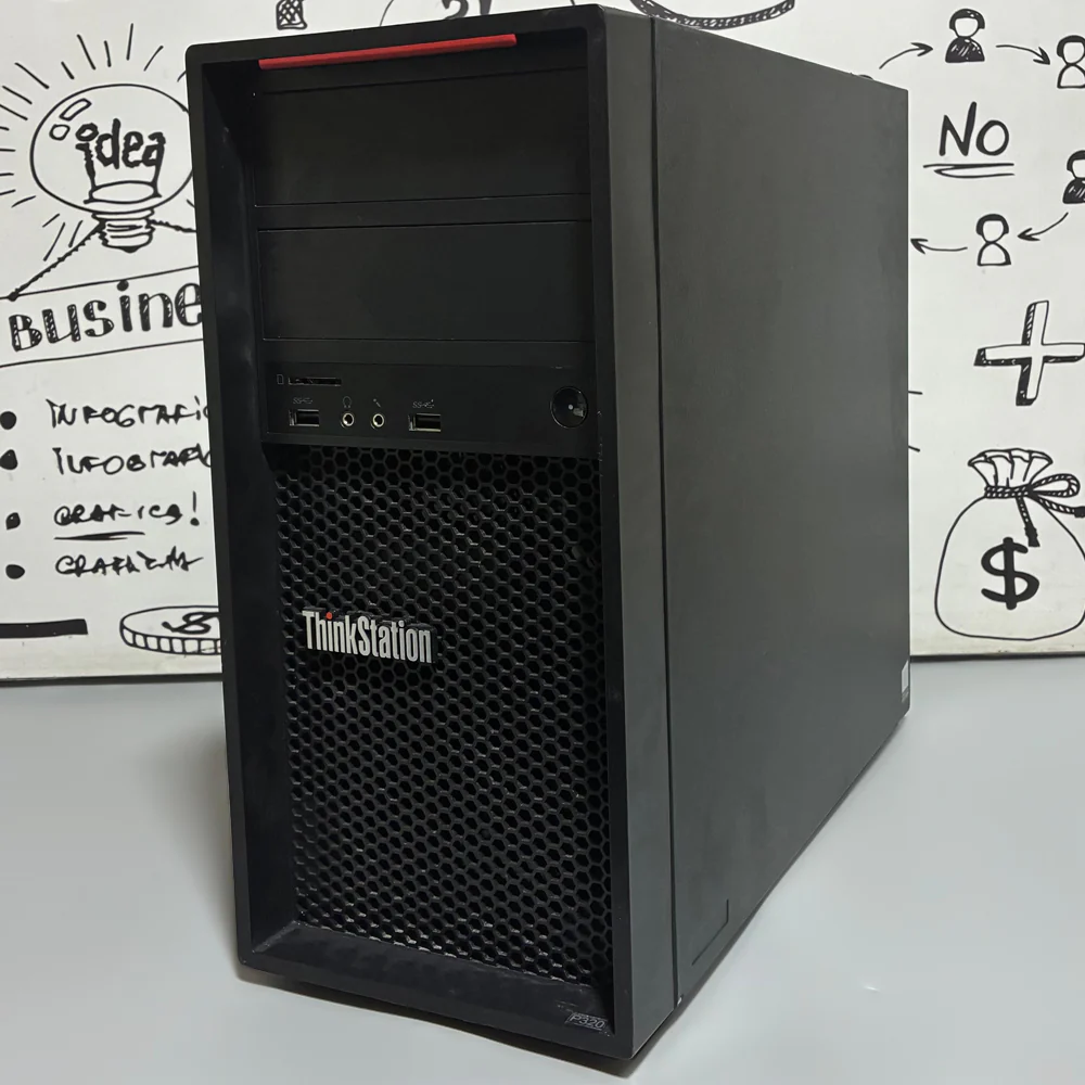 Lenovo ThinkStation P320 Tower PC (Intel Xeon E3-1245 V5 - 8GB DDR4 - No Hard - Intel HD Graphics) Original Used - Image 2