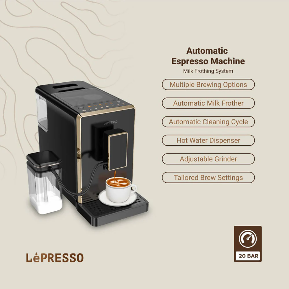 LePresso Espresso Coffee Maker LPCFFM0003-BK 1350W - Image 4