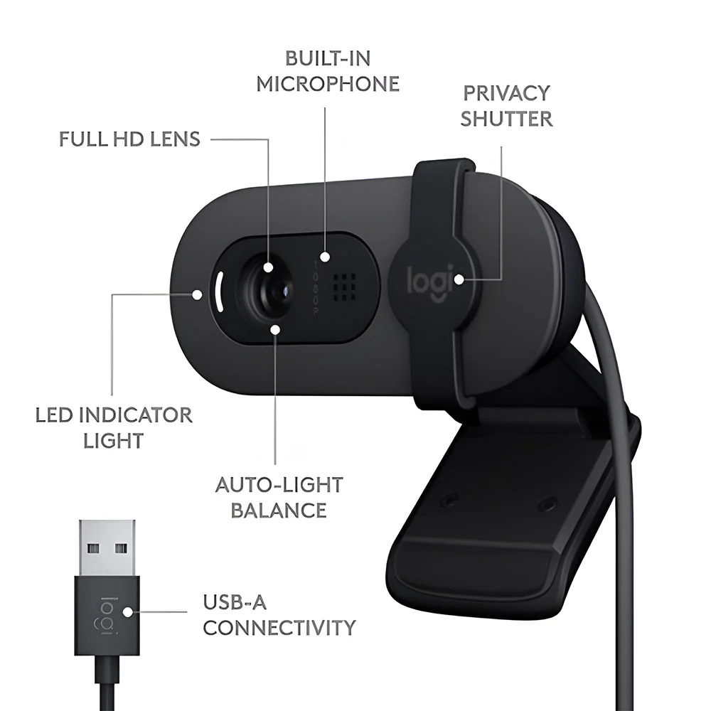 Logitech Brio 100 FHD Webcam - Image 22