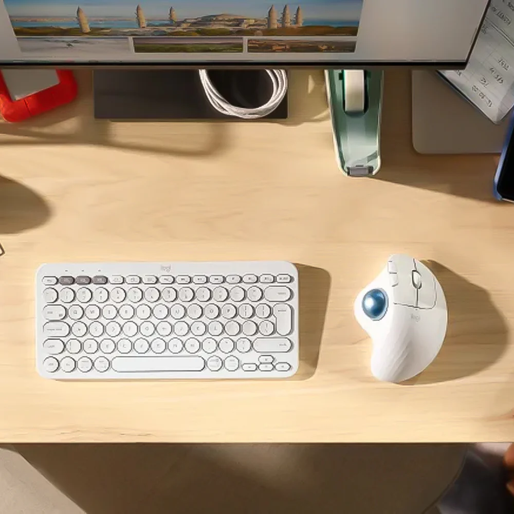 Logitech ERGO M575 Dual Mode Bluetooth Wireless Mouse 2000Dpi - Off White - Image 11