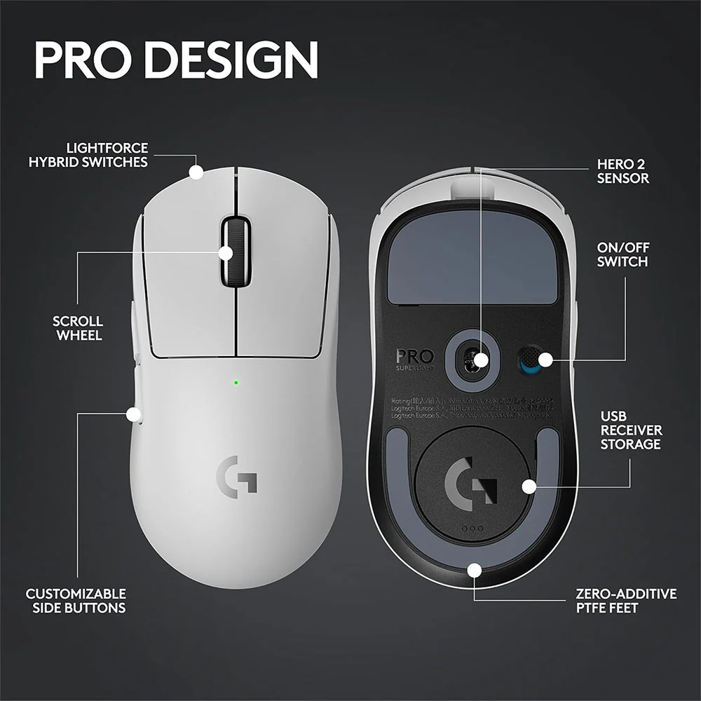 Logitech G PRO X Superlight 2 Lightspeed Wireless Gaming Mouse 44000Dpi - Image 13