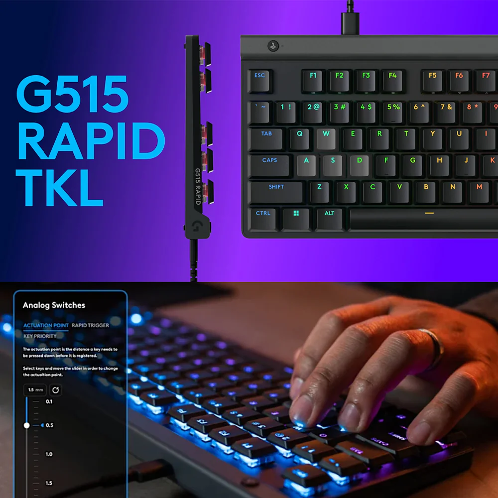 Logitech G515 RAPID TKL Wired RGB Gaming Keyboard English - Image 7