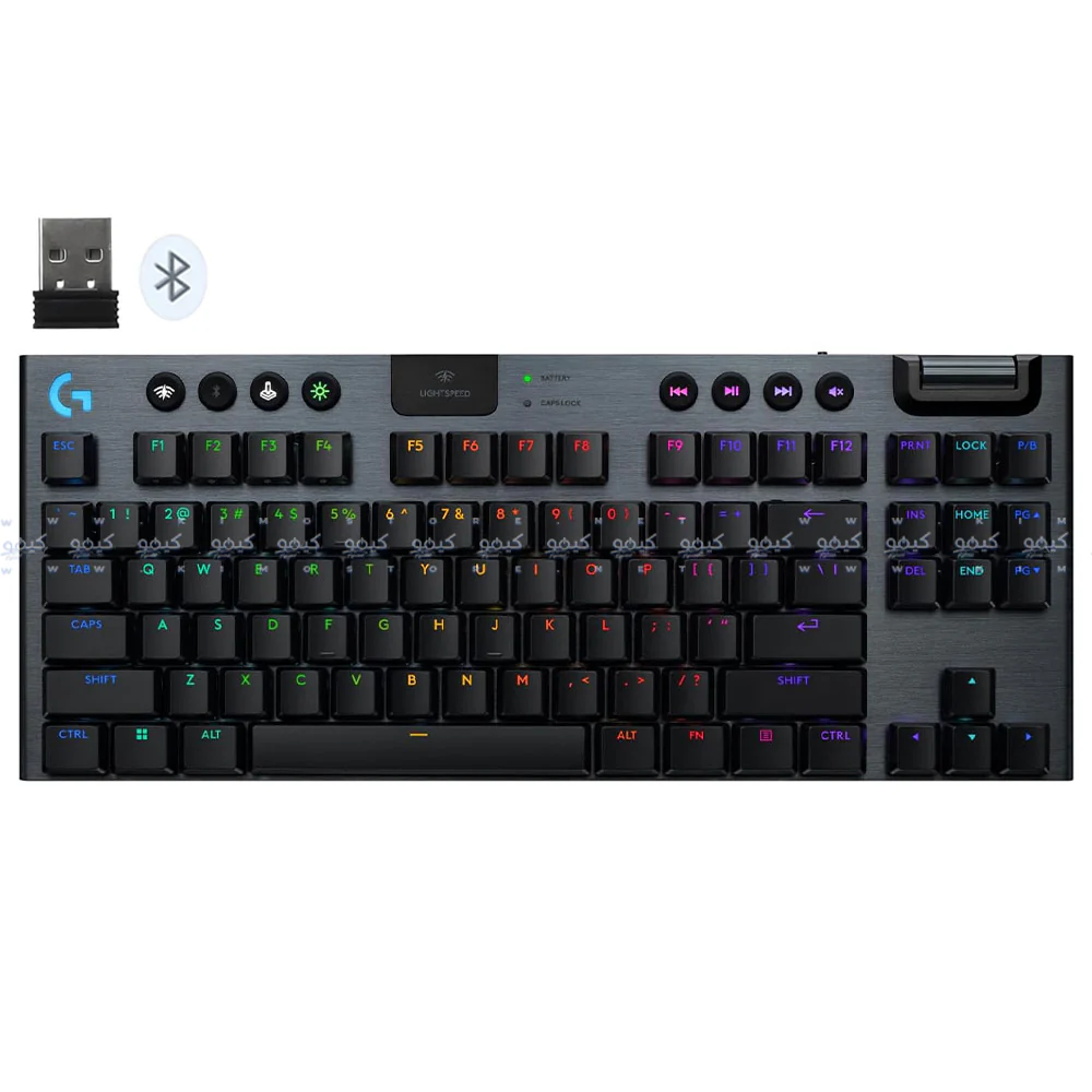 Logitech G915 X Lightspeed TKL Tactile Switch Triple Mode Bluetooth Wireless & Wired RGB Gaming Keyboard English - Black