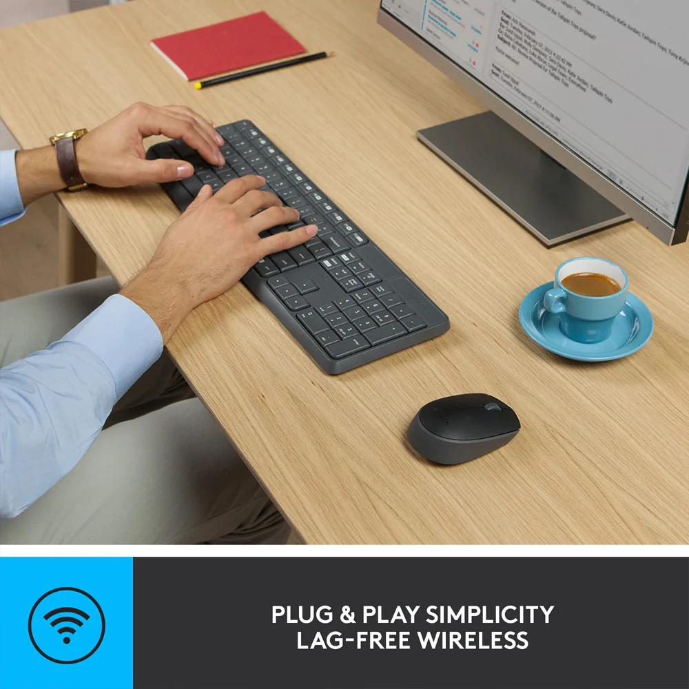 Logitech MK235 Wireless Keyboard + Mouse Combo English & Arabic - Image 12