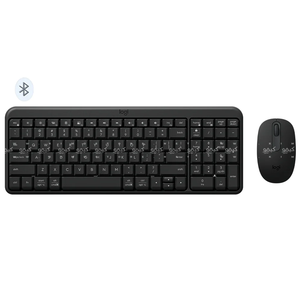 Logitech MK250 Combo Dual Mode Bluetooth Wireless Keyboard + Mouse English & Arabic - Graphite