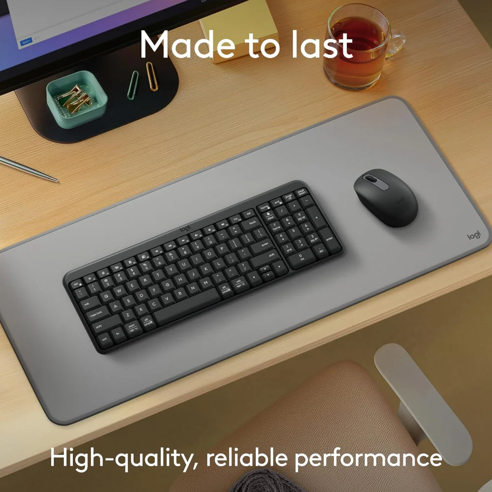 Logitech MK250 Combo Dual Mode Bluetooth Wireless Keyboard + Mouse English & Arabic - Graphite - Image 10