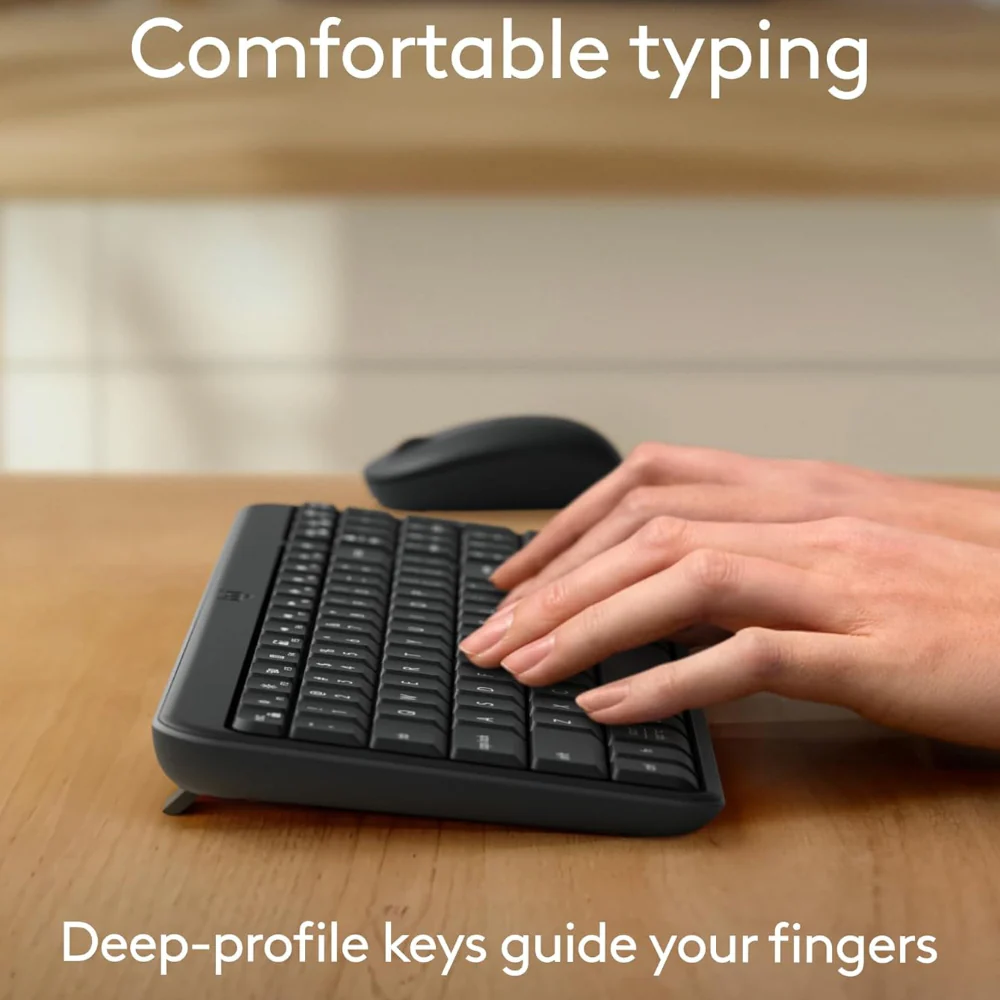 Logitech MK250 Combo Dual Mode Bluetooth Wireless Keyboard + Mouse English & Arabic - Graphite - Image 11