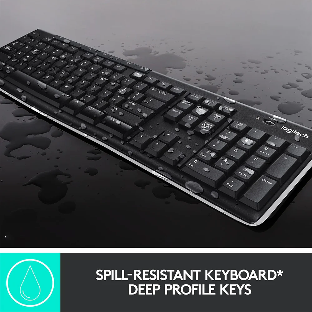 Logitech MK270 Wireless Keyboard + Mouse Combo English & Arabic - Image 7