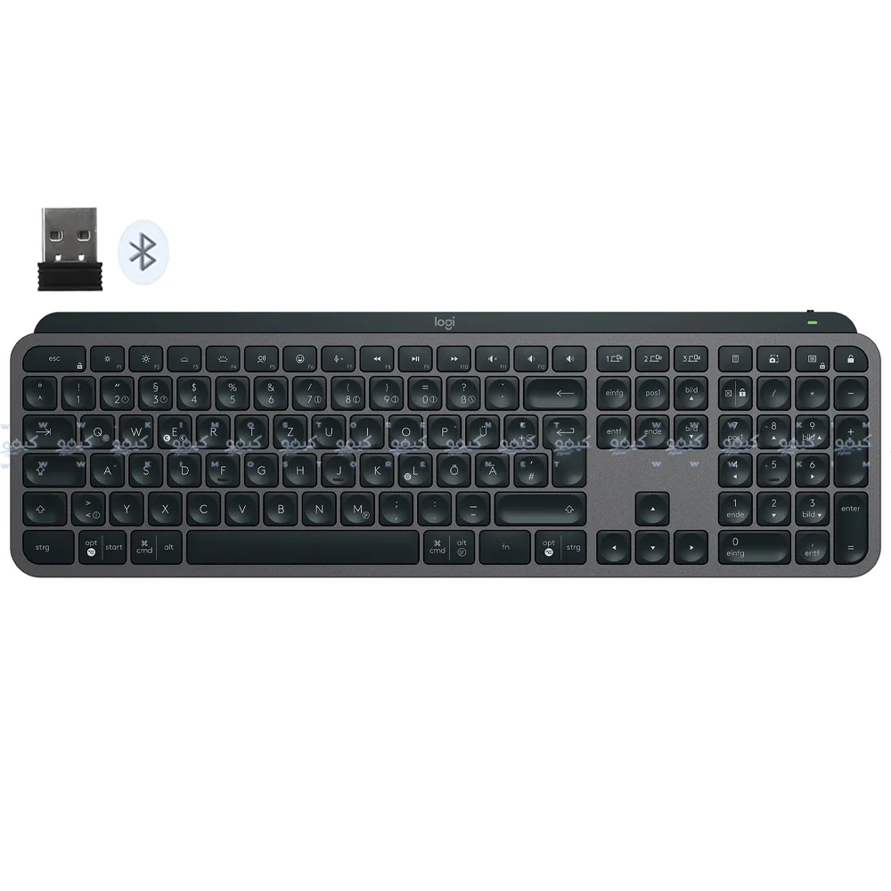 Logitech MX Keys S Rechargeable Dual Mode Bluetooth Wireless Keyboard English & Arabic - Graphite