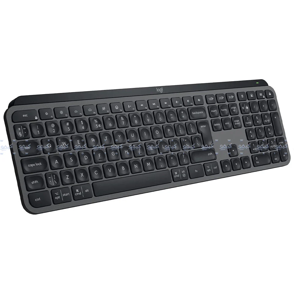 Logitech MX Keys S Rechargeable Dual Mode Bluetooth Wireless Keyboard English & Arabic - Graphite - Image 2
