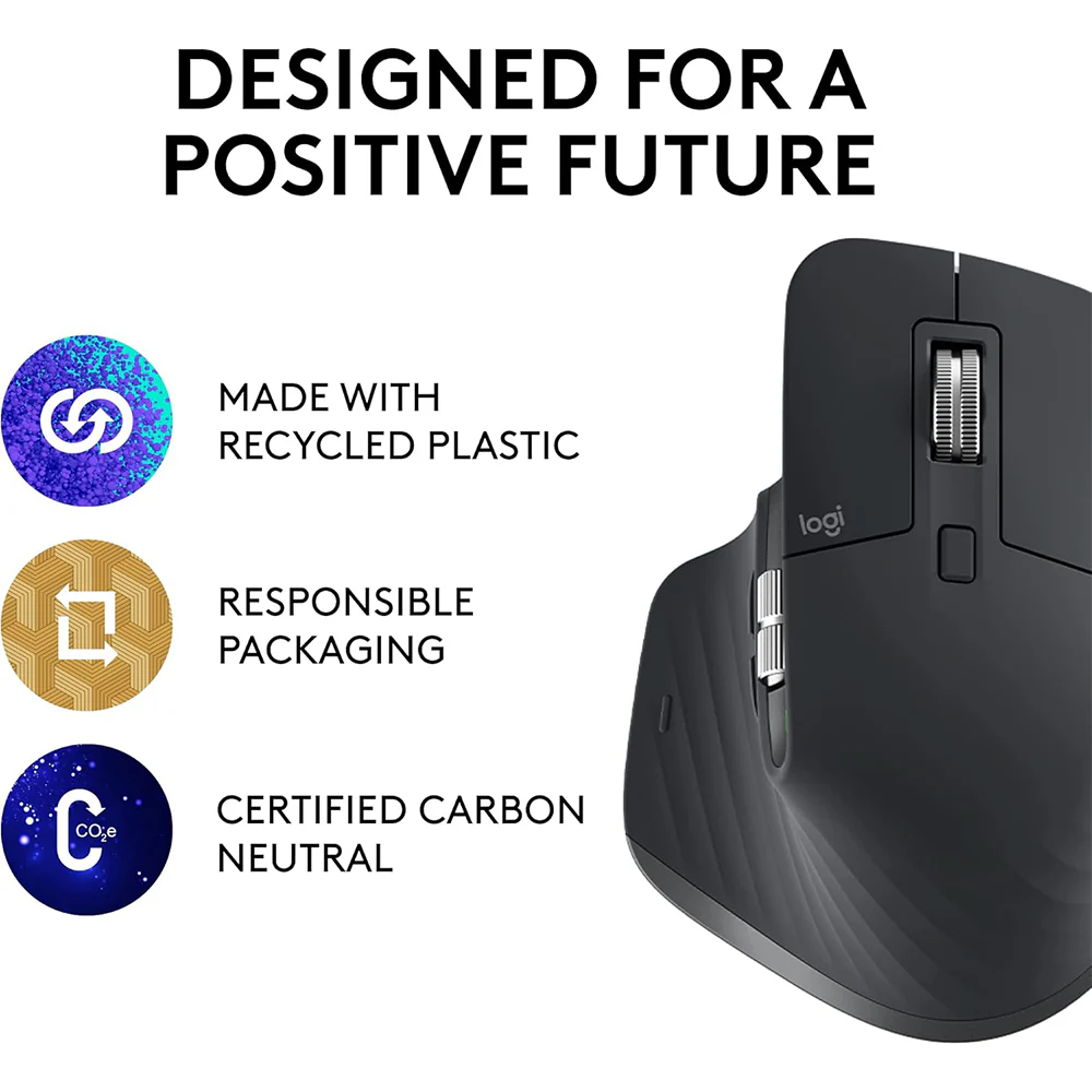 Logitech Mx Master 3S Bluetooth Edition Mouse 8000Dpi - Graphite - Image 4