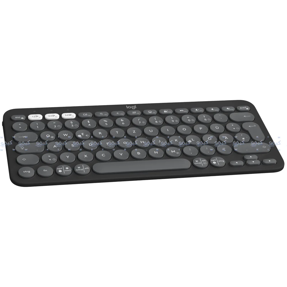 Logitech Pebble Keys 2 K380S Dual Mode Bluetooth Wireless Keyboard English & Arabic - Graphite - Image 2