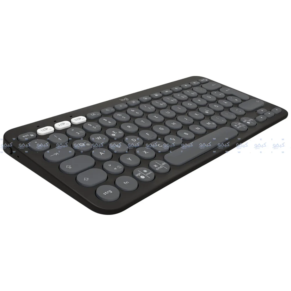 Logitech Pebble Keys 2 K380S Dual Mode Bluetooth Wireless Keyboard English & Arabic - Graphite - Image 3