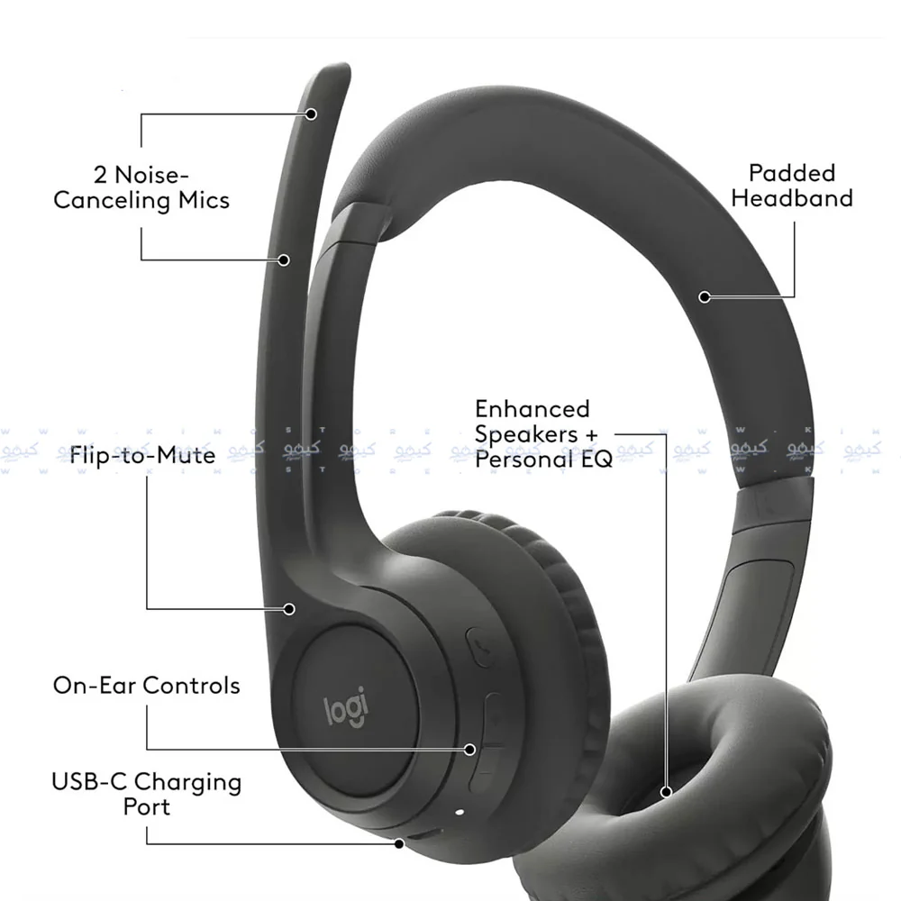 Logitech Zone 300 Bluetooth Wireless Headset With Noise-Cancelling Mic - Image 10