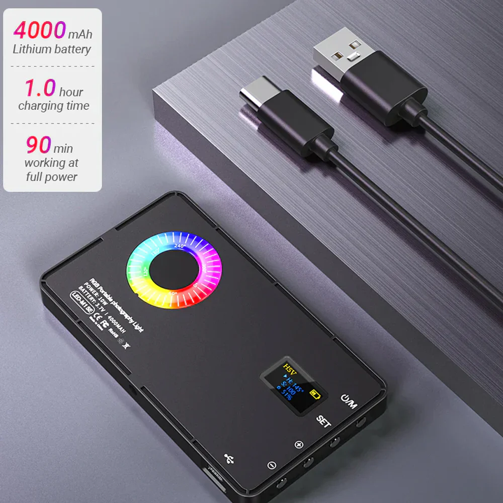 Mamen SL-C02 LED RGB Portable Photography Light - Image 6