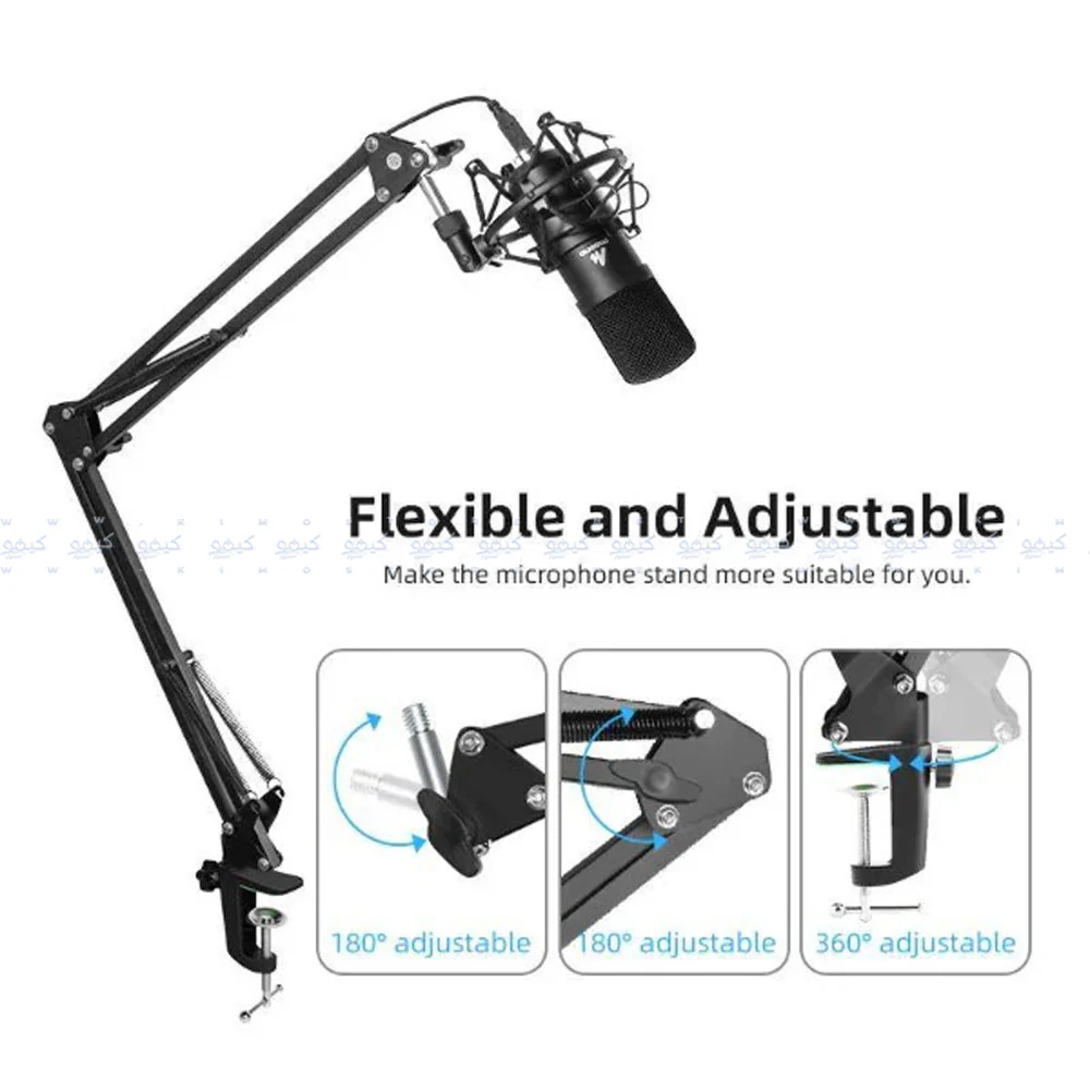 Maono BA20 Microphone Boom Arm Stand - Black - Image 5