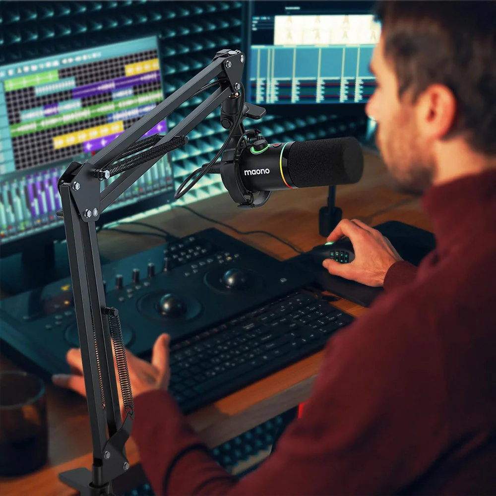 Maono BA20 Microphone Boom Arm Stand - Black - Image 6