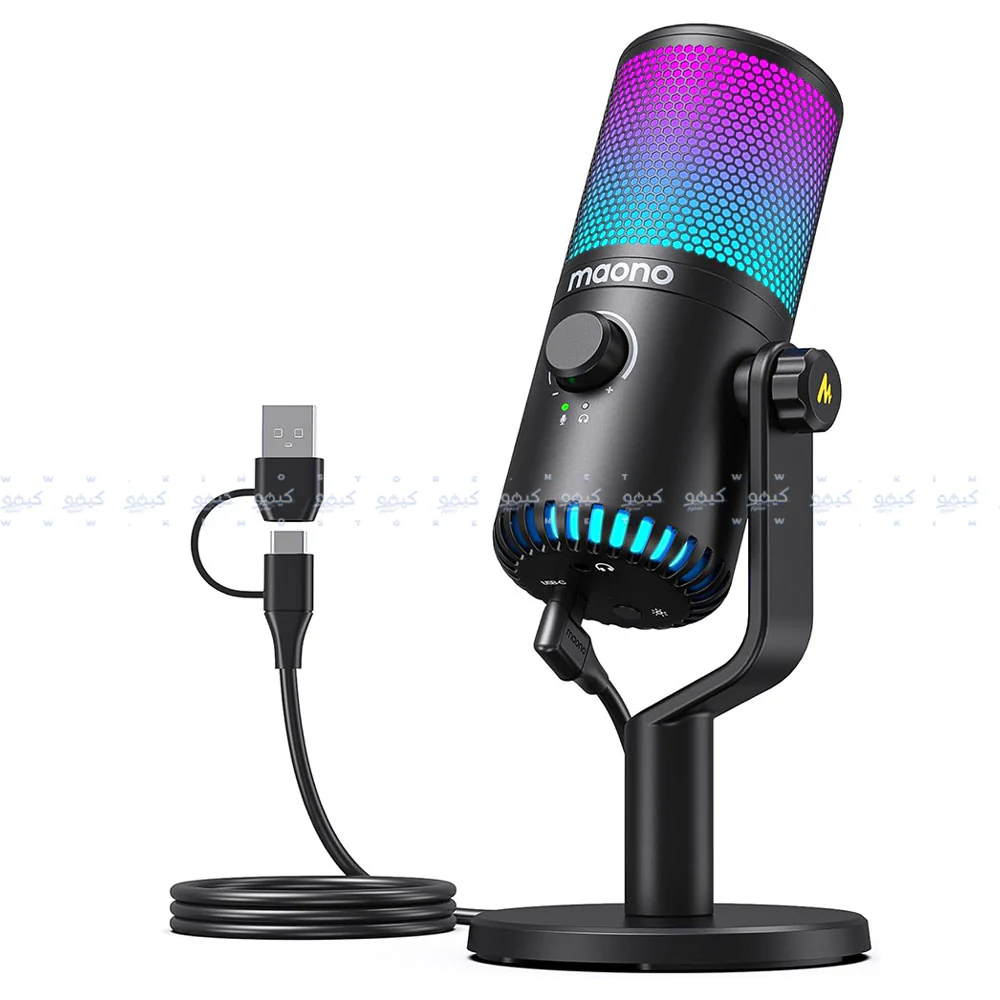 Maono DM30RGB USB Condenser RGB Gaming Wired Microphone Kit - Black