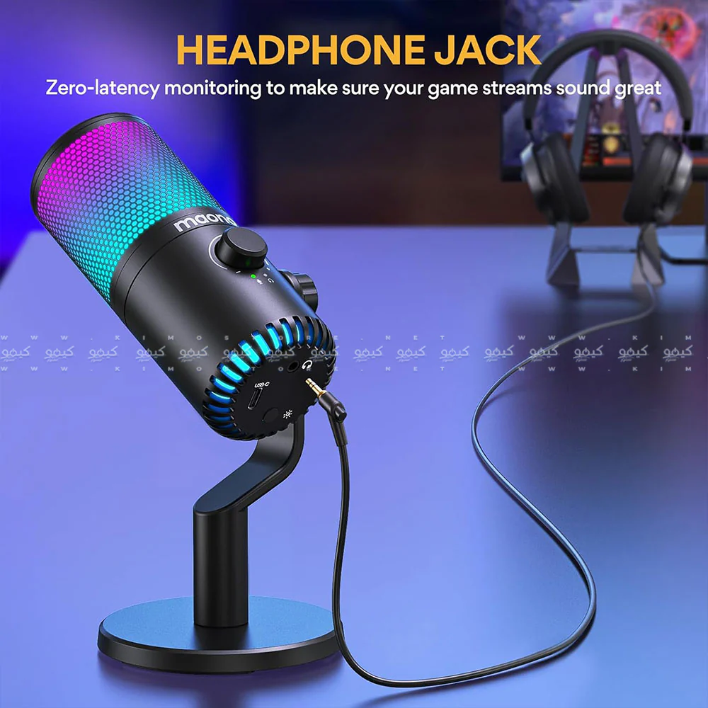 Maono DM30RGB USB Condenser RGB Gaming Wired Microphone Kit - Black - Image 3