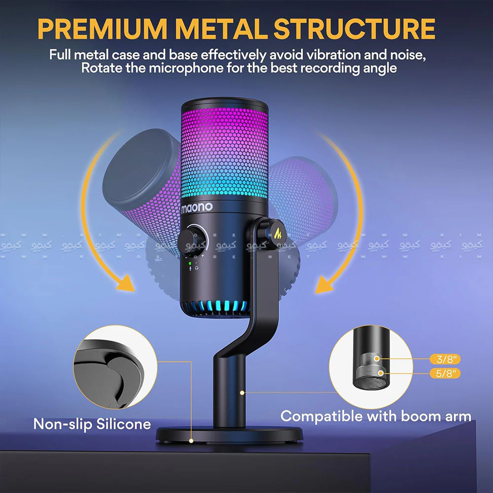 Maono DM30RGB USB Condenser RGB Gaming Wired Microphone Kit - Black - Image 4