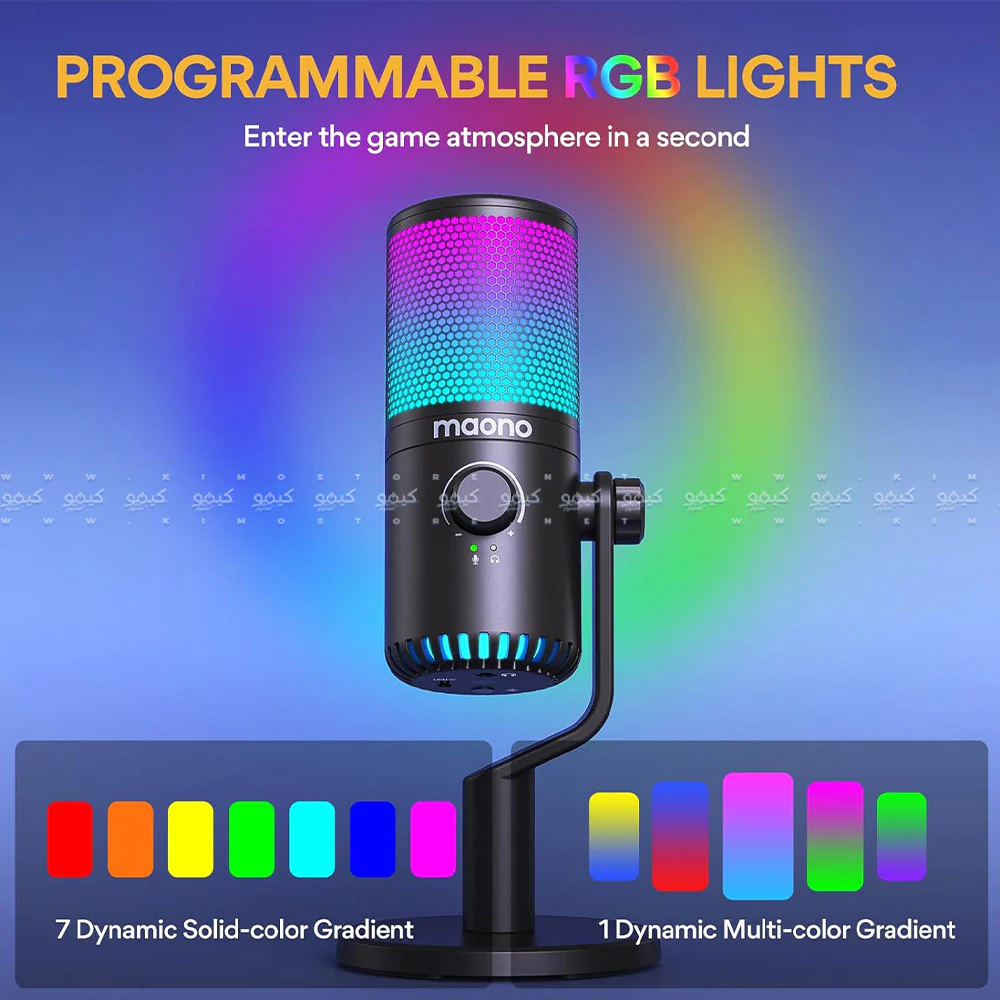 Maono DM30RGB USB Condenser RGB Gaming Wired Microphone Kit - Black - Image 6