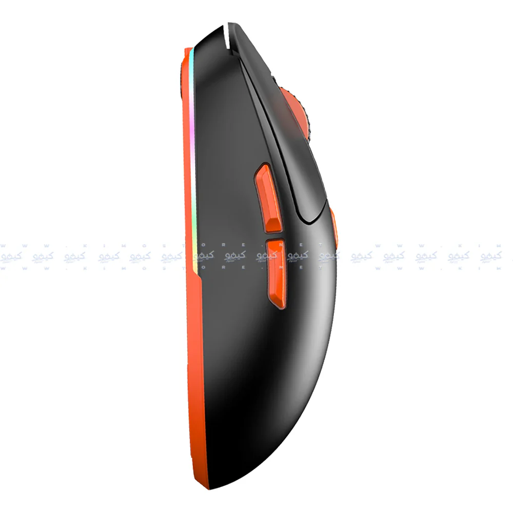 Meetion Air GW38 Triple-Mode Rechargeable Bluetooth Wireless & Wired RGB Gaming Mouse 8000Dpi with Magnetic Charging Dock - Black - Image 3