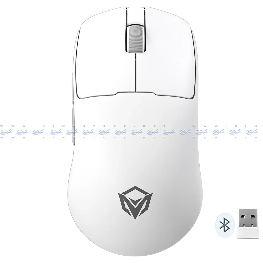 Meetion Air GW40 Pro Triple Mode Rechargeable Bluetooth Wireless & Wired Mouse 2600DPI - White